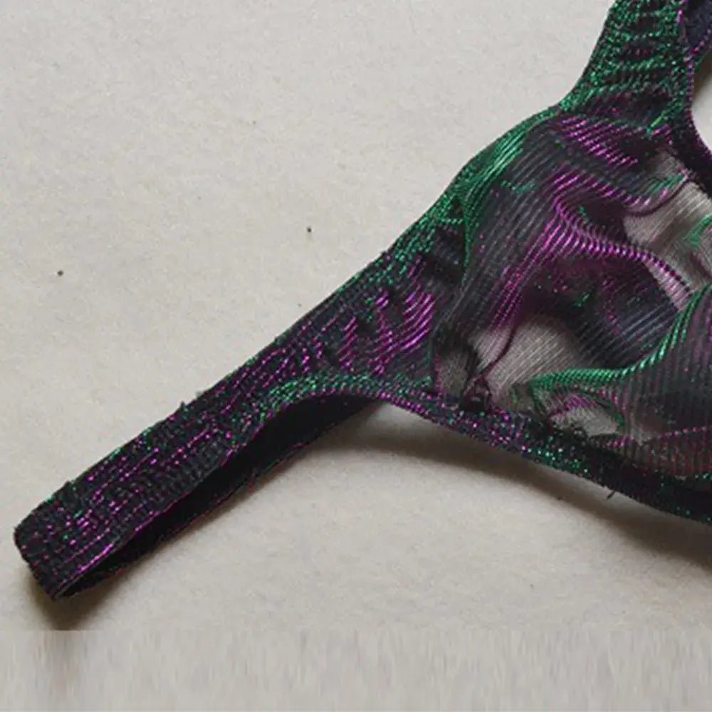 Ultra Thin Transparent Mesh Thong - WOWihte