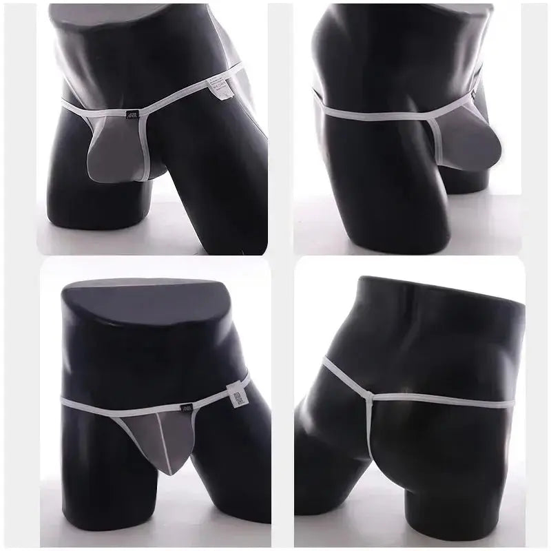 Ultra - Thin Transparent One - Strap Thong - WOWihte