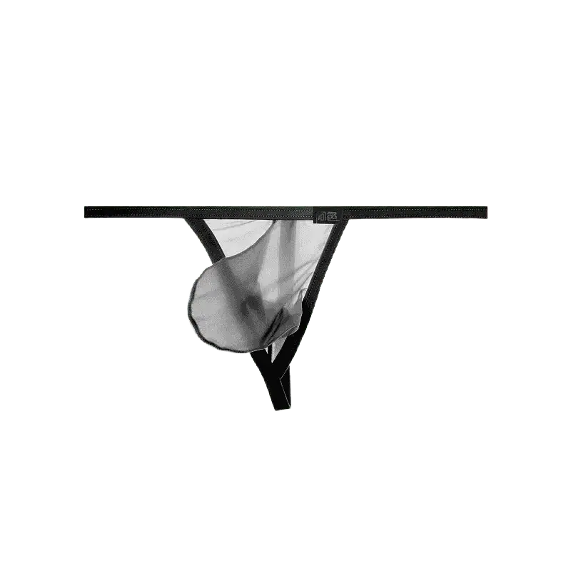 Ultra - Thin Transparent One - Strap Thong - WOWihte