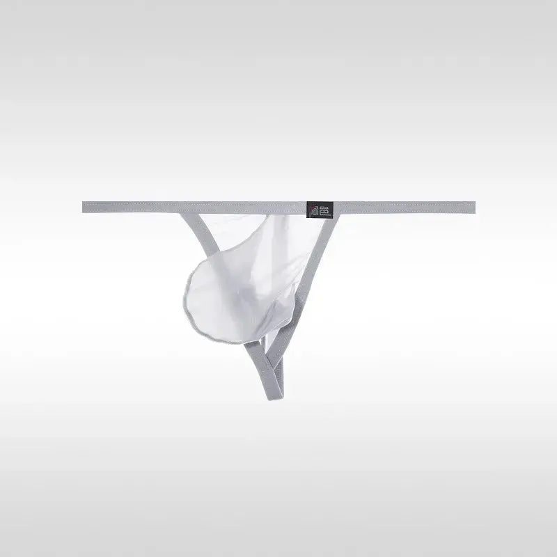 Ultra - Thin Transparent One - Strap Thong - WOWihte