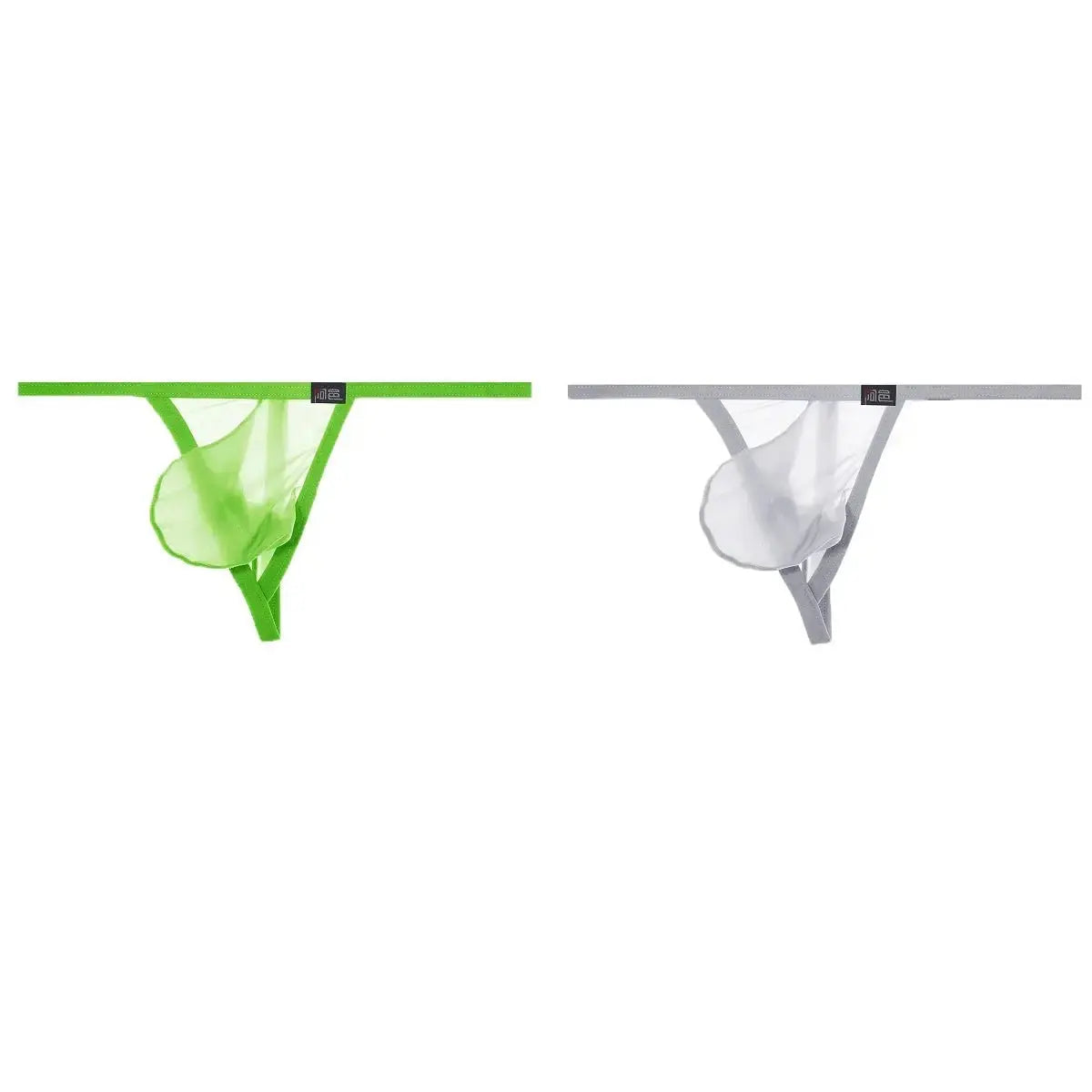Ultra - Thin Transparent One - Strap Thong - WOWihte