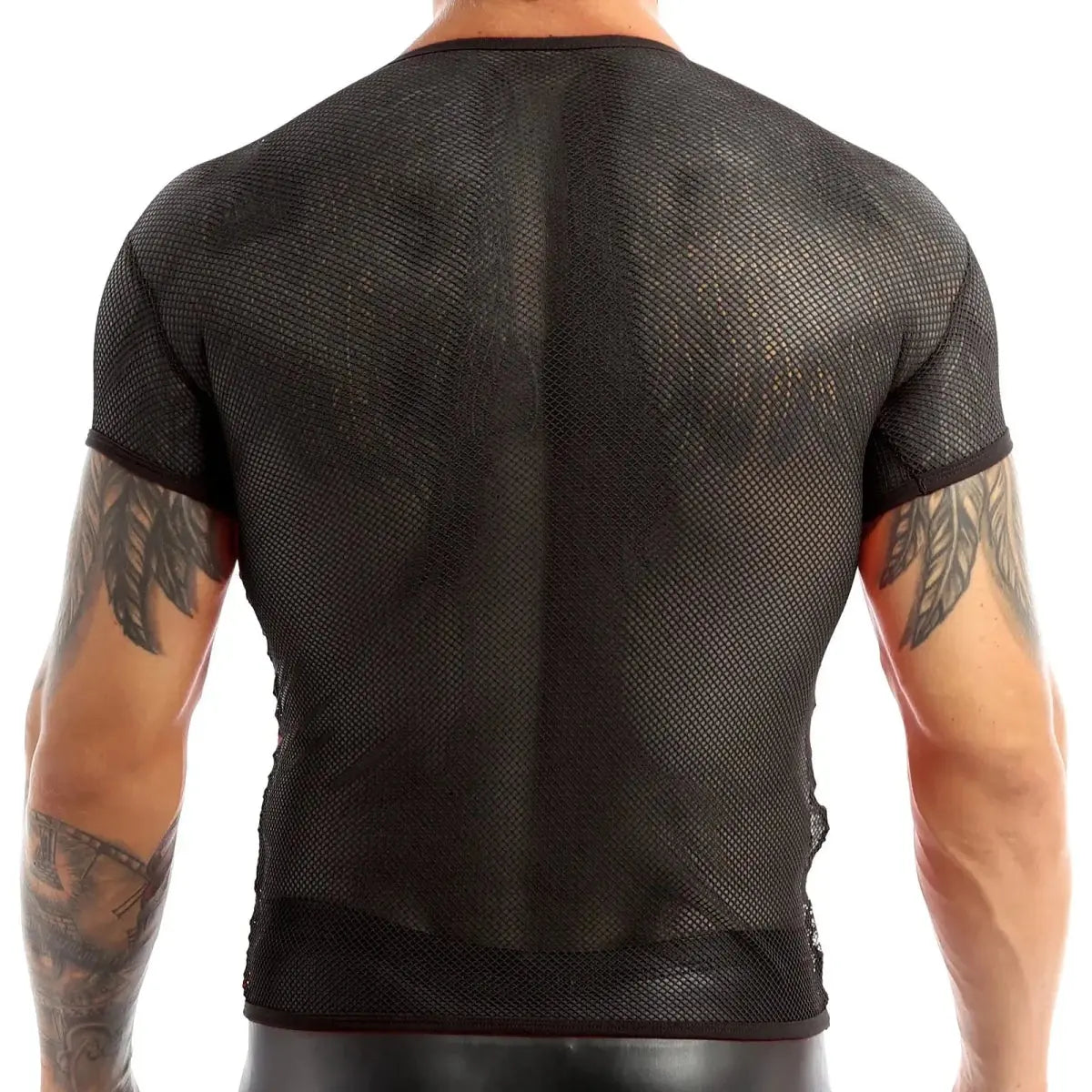 V - Neck Mesh Cycling Shirt - WOWihte