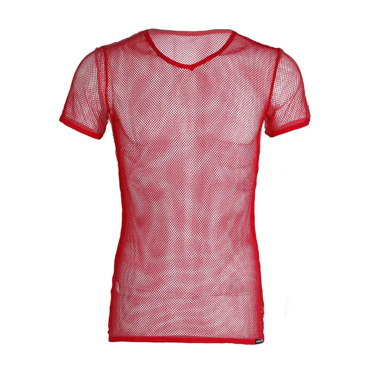 V - Neck Mesh Cycling Shirt - WOWihte