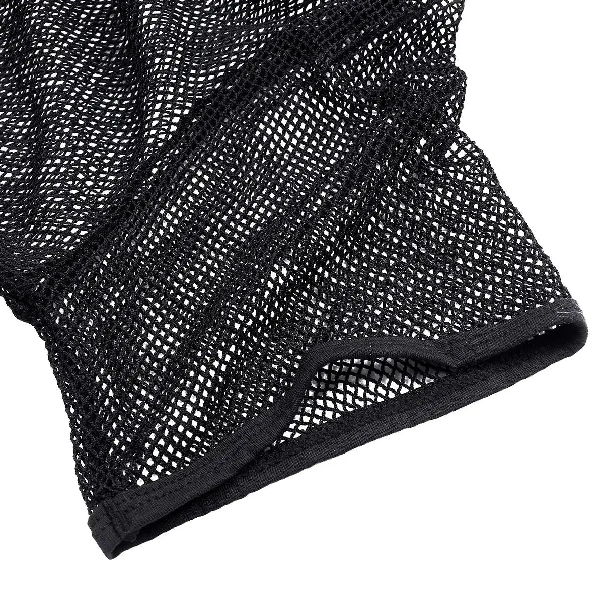V - Neck Mesh Cycling Shirt - WOWihte