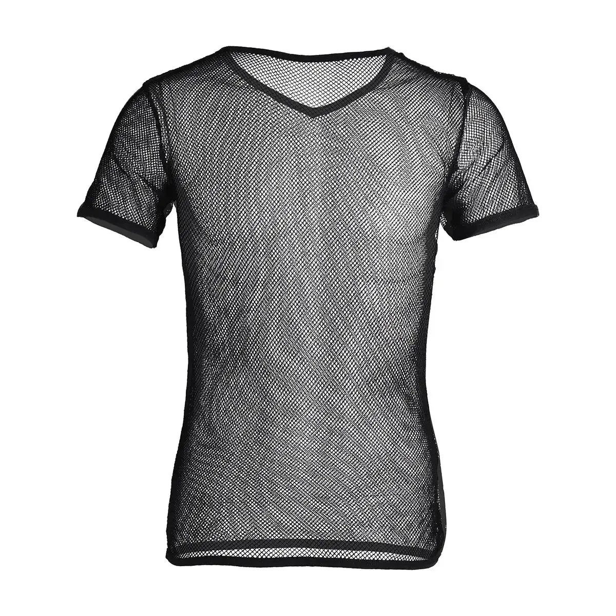 V - Neck Mesh Cycling Shirt - WOWihte