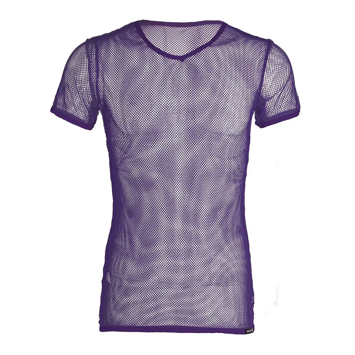V - Neck Mesh Cycling Shirt - WOWihte