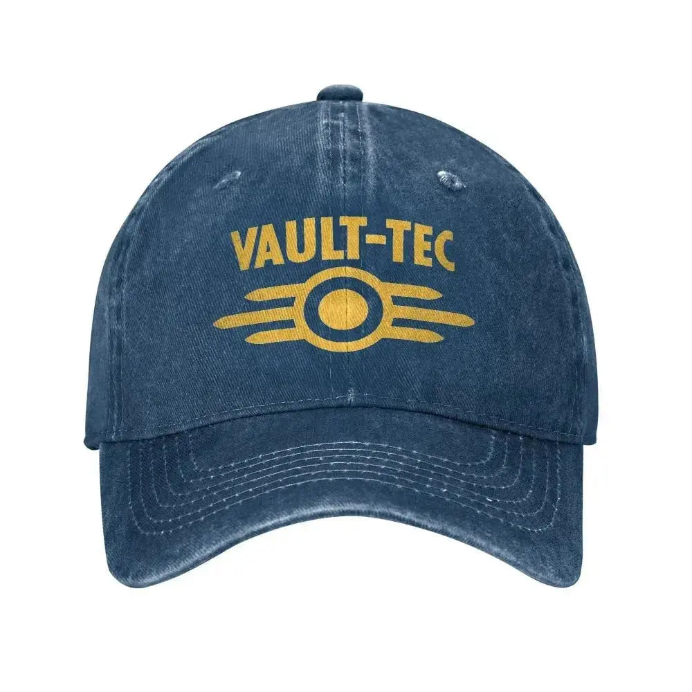Vault - Tec Logo Gaming Baseball Cap - WOWihte