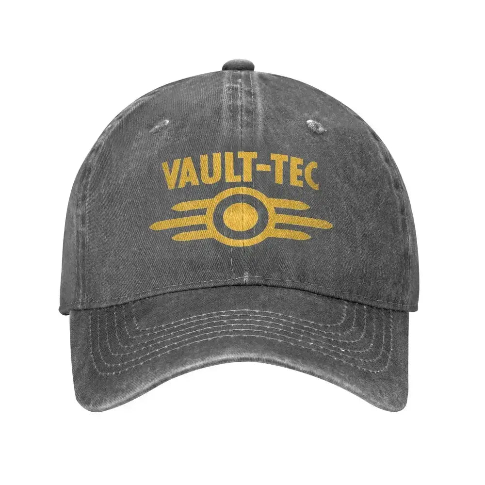 Vault - Tec Logo Gaming Baseball Cap - WOWihte