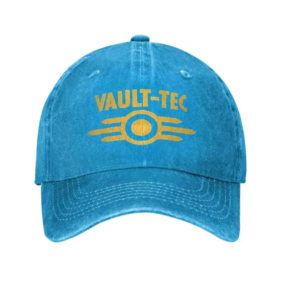 Vault - Tec Logo Gaming Baseball Cap - WOWihte