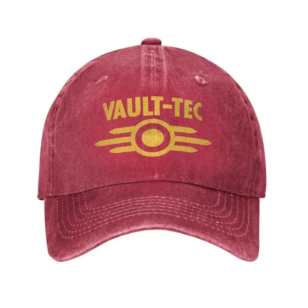 Vault - Tec Logo Gaming Baseball Cap - WOWihte