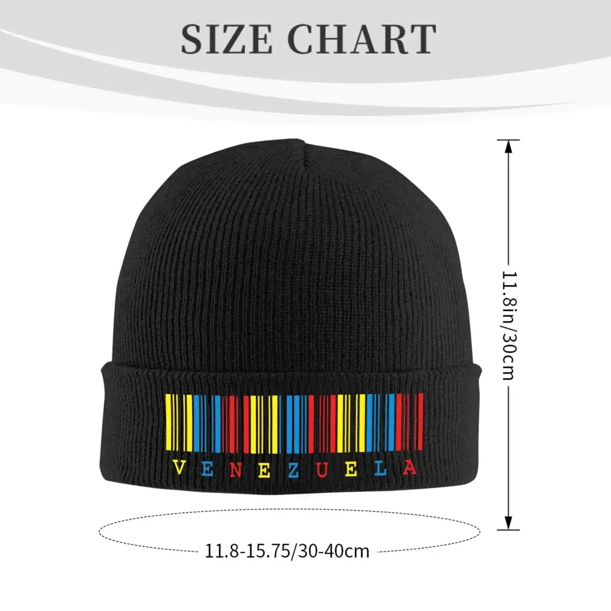 Venezuela Barcode Pattern Beanie Hat - WOWihte