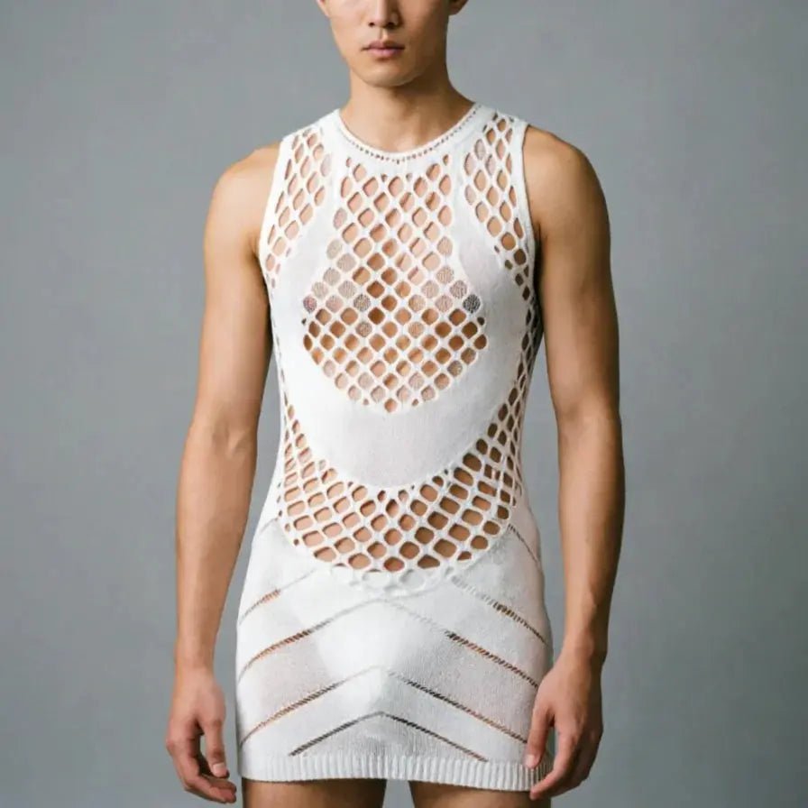Vibrant Fishnet Mesh Top - WOWihte