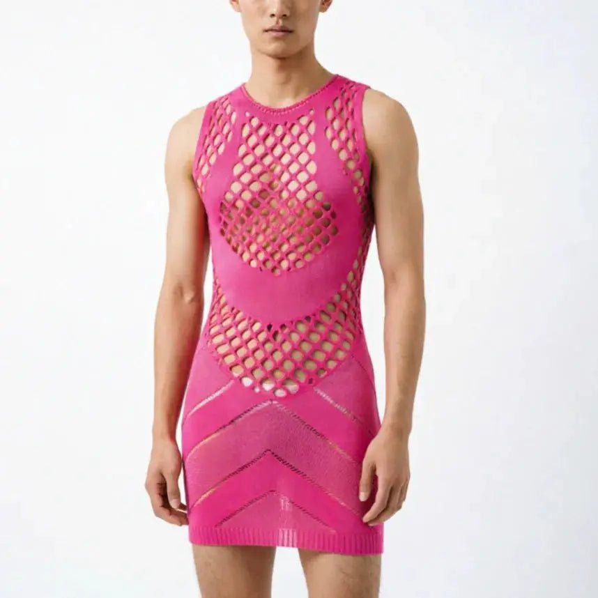 Vibrant Fishnet Mesh Top - WOWihte