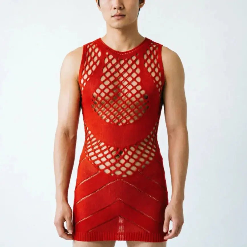Vibrant Fishnet Mesh Top - WOWihte