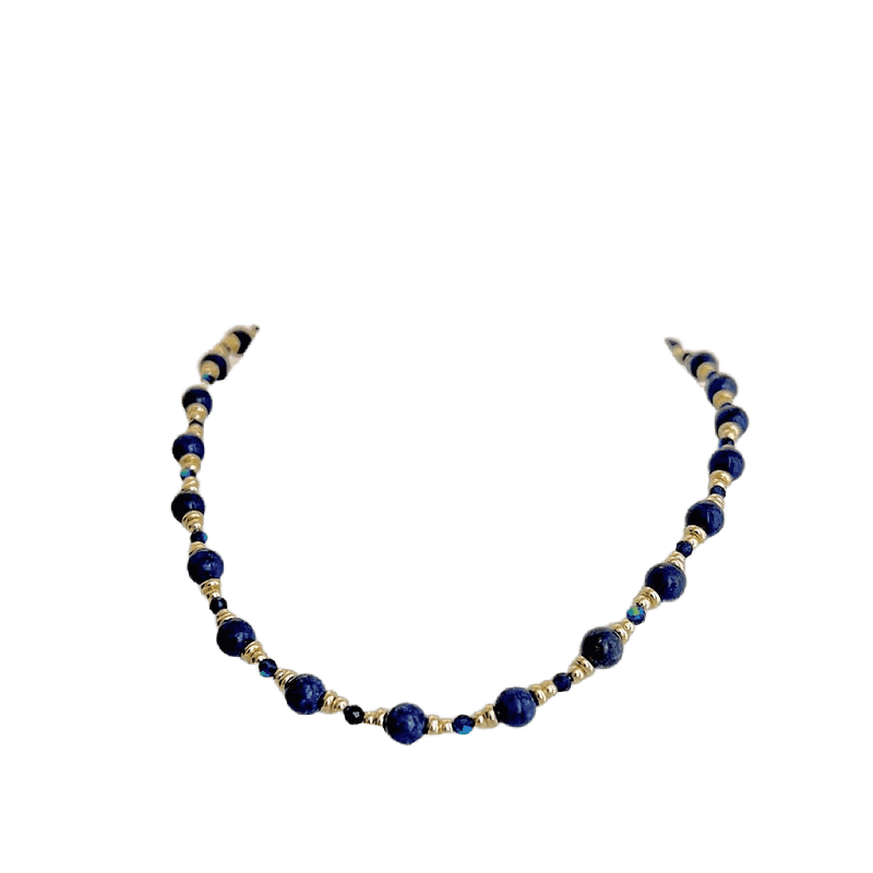 Vintage Lapis Spinel Necklace - WOWihte
