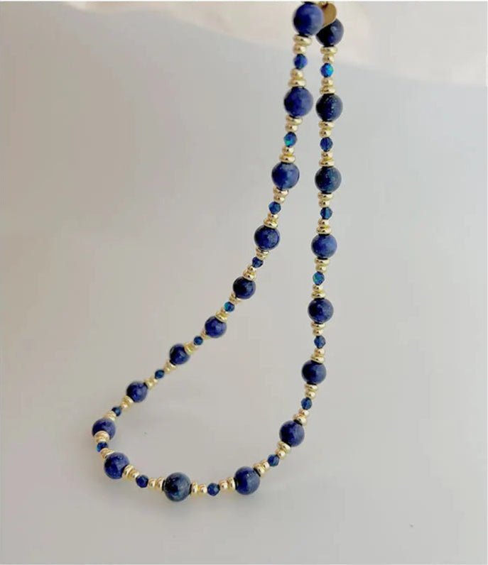 Vintage Lapis Spinel Necklace - WOWihte