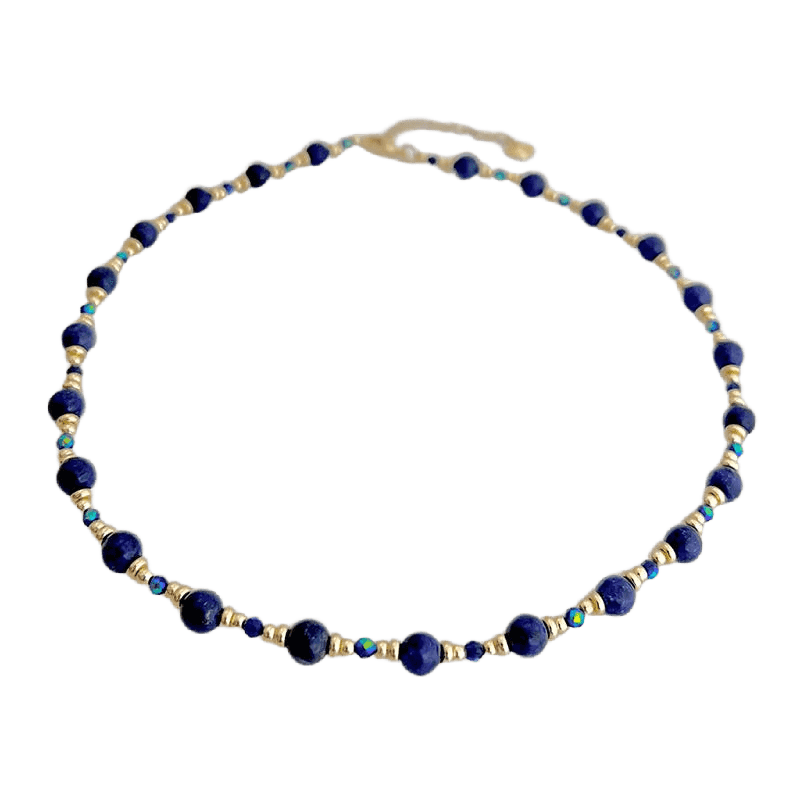 Vintage Lapis Spinel Necklace - WOWihte