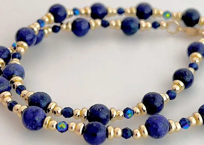 Vintage Lapis Spinel Necklace - WOWihte