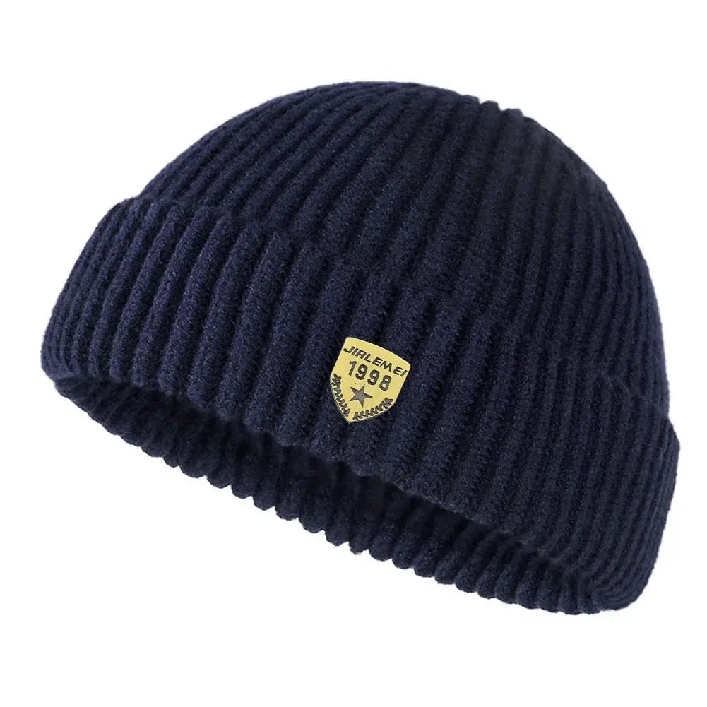 Warm Knitted Roll Edge Beanie - WOWihte