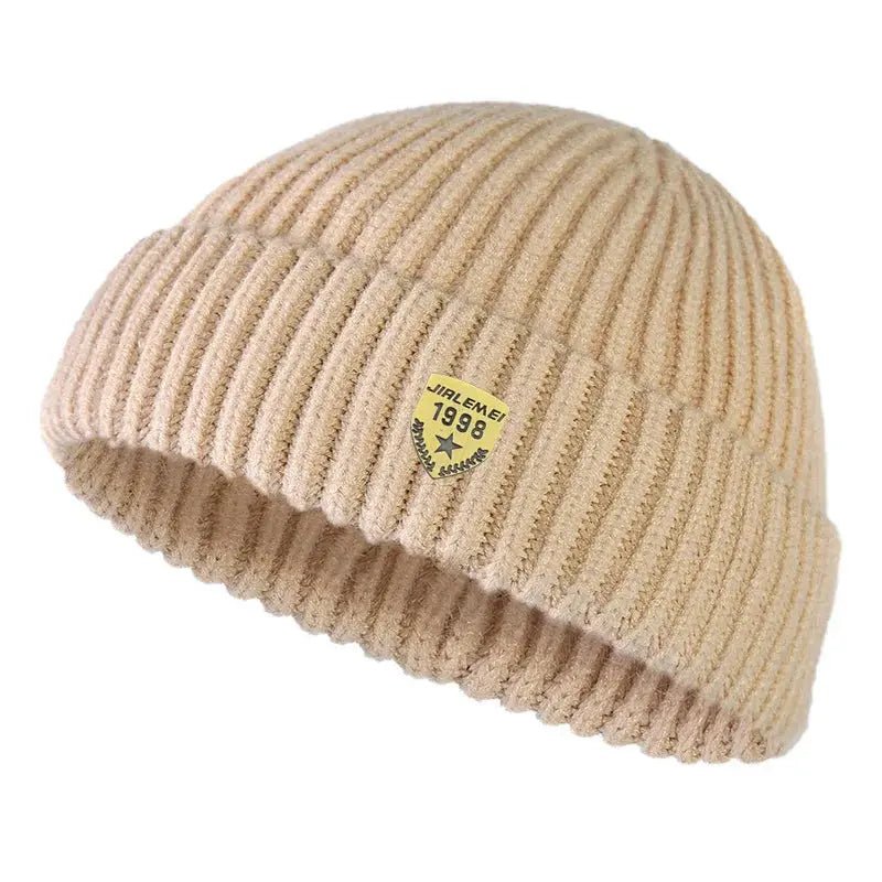 Warm Knitted Roll Edge Beanie - WOWihte