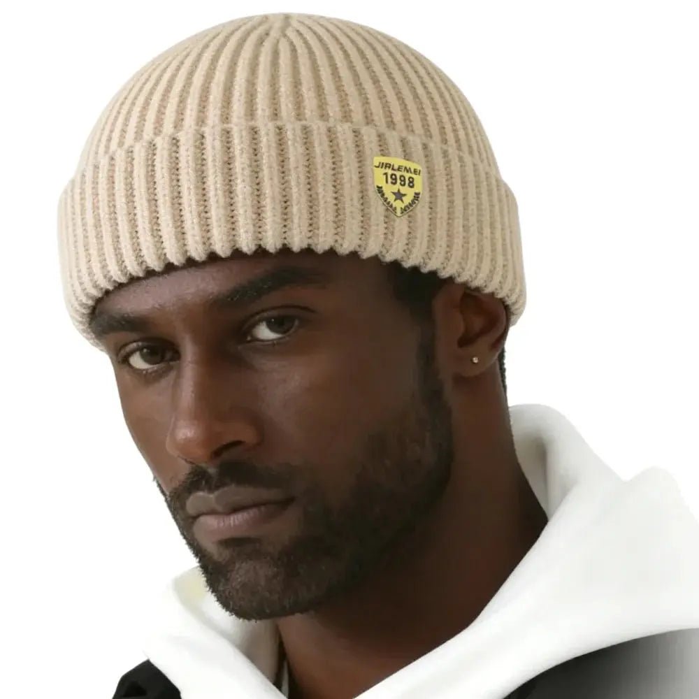 Warm Knitted Roll Edge Beanie - WOWihte