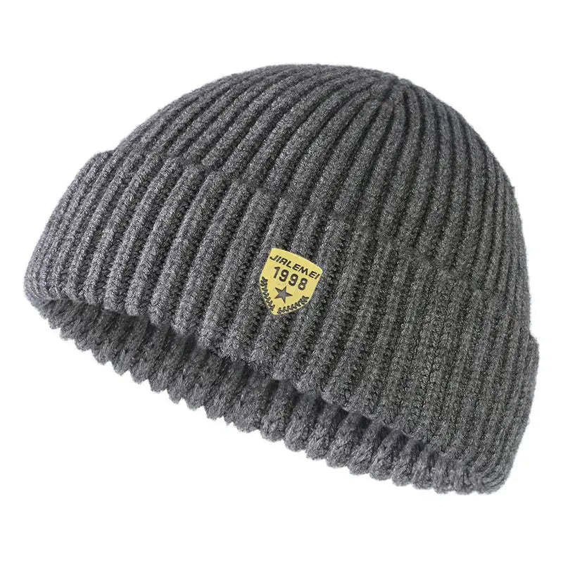 Warm Knitted Roll Edge Beanie - WOWihte