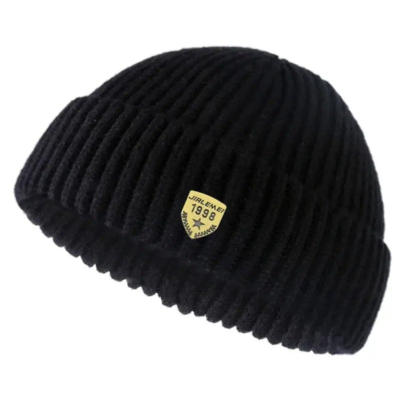 Warm Knitted Roll Edge Beanie - WOWihte