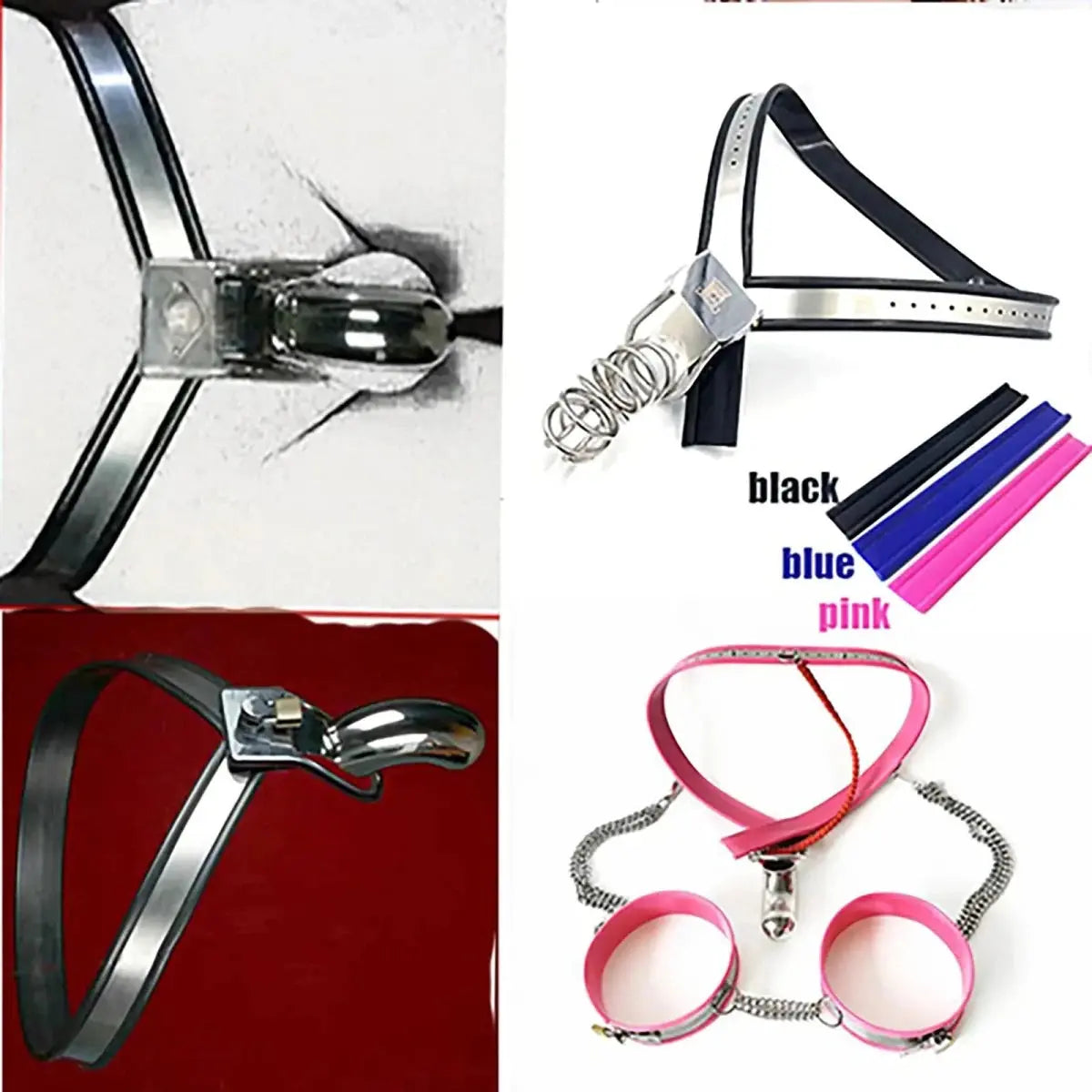 Wearable Chastity Belt with Cage - WOWihte