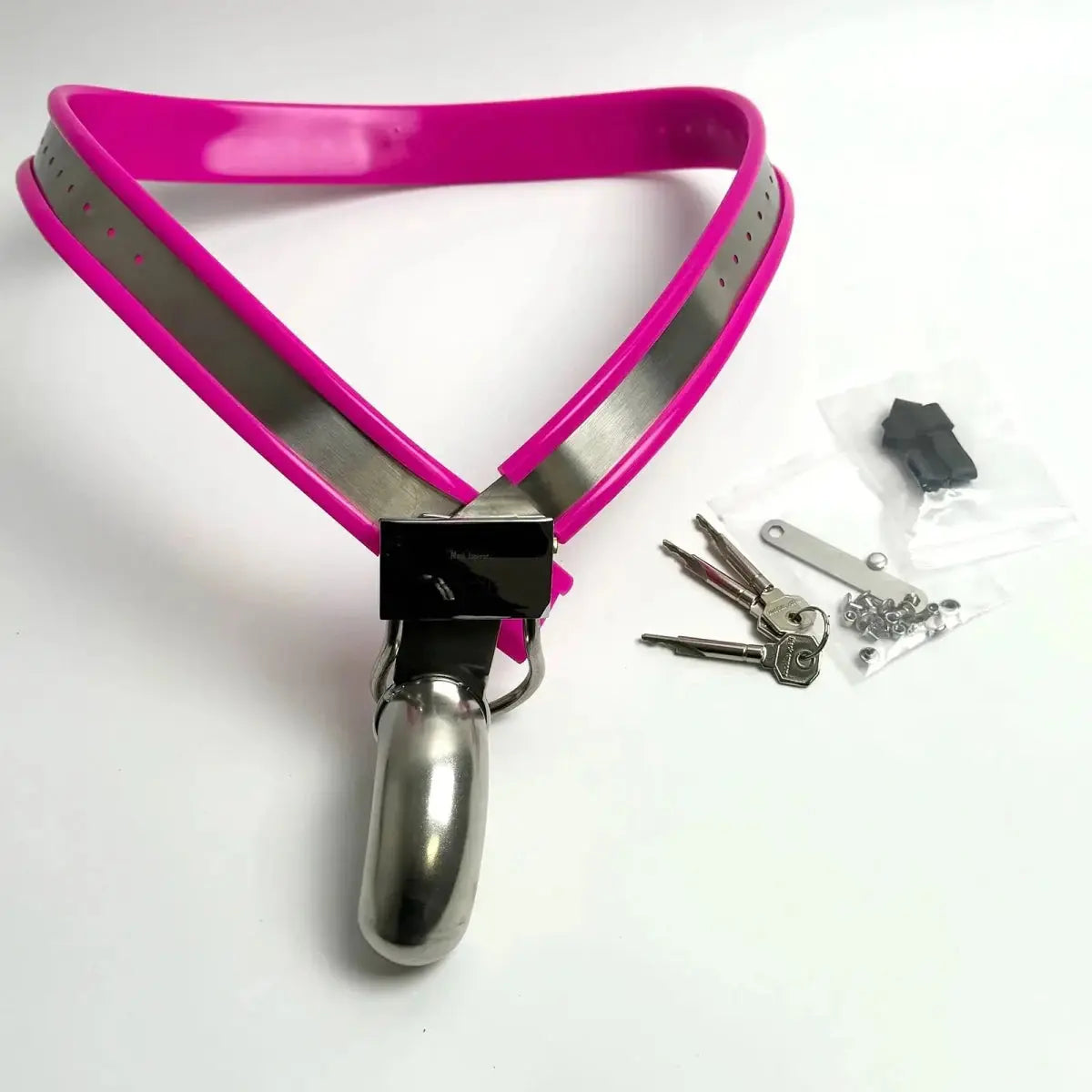Wearable Chastity Belt with Cage - WOWihte