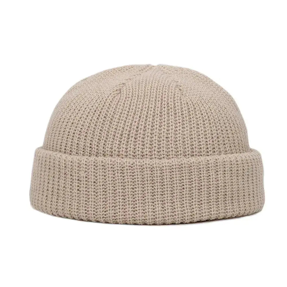 Winter Warm Beanies Casual Short Thread Hip Hop Hat Adult Men Female Wool Knitted Skull Cap Elastic Unisex - WOWihte