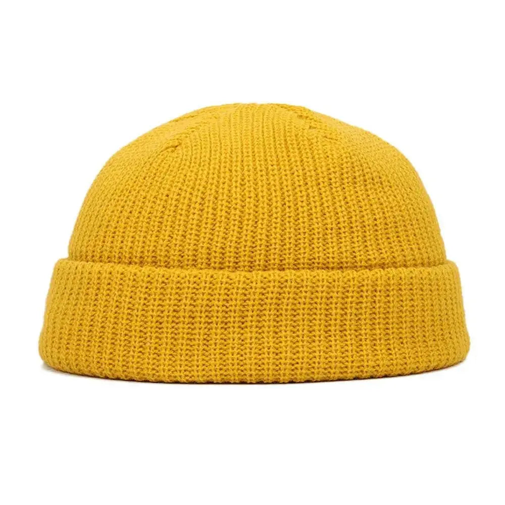 Winter Warm Beanies Casual Short Thread Hip Hop Hat Adult Men Female Wool Knitted Skull Cap Elastic Unisex - WOWihte