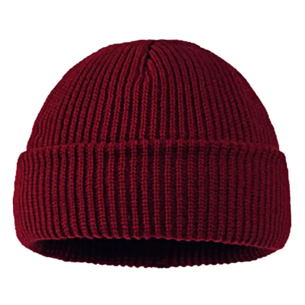 Winter Warm Beanies Casual Short Thread Hip Hop Hat Adult Men Female Wool Knitted Skull Cap Elastic Unisex - WOWihte