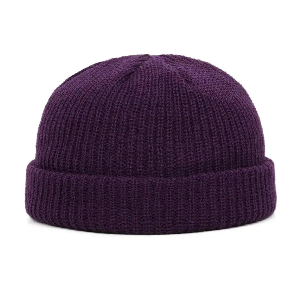 Winter Warm Beanies Casual Short Thread Hip Hop Hat Adult Men Female Wool Knitted Skull Cap Elastic Unisex - WOWihte