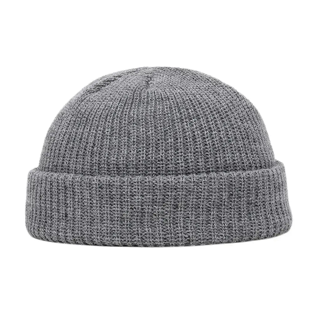 Winter Warm Beanies Casual Short Thread Hip Hop Hat Adult Men Female Wool Knitted Skull Cap Elastic Unisex - WOWihte