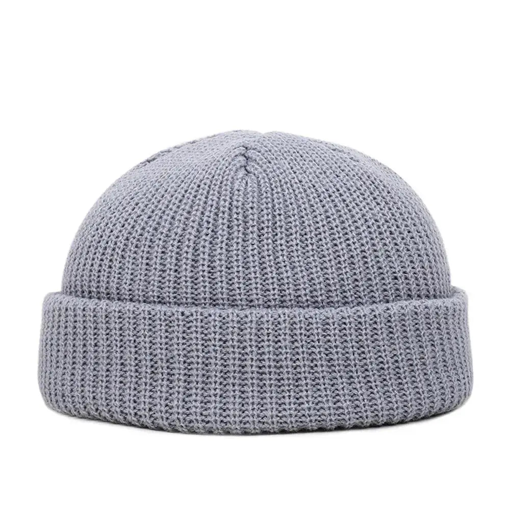 Winter Warm Beanies Casual Short Thread Hip Hop Hat Adult Men Female Wool Knitted Skull Cap Elastic Unisex - WOWihte