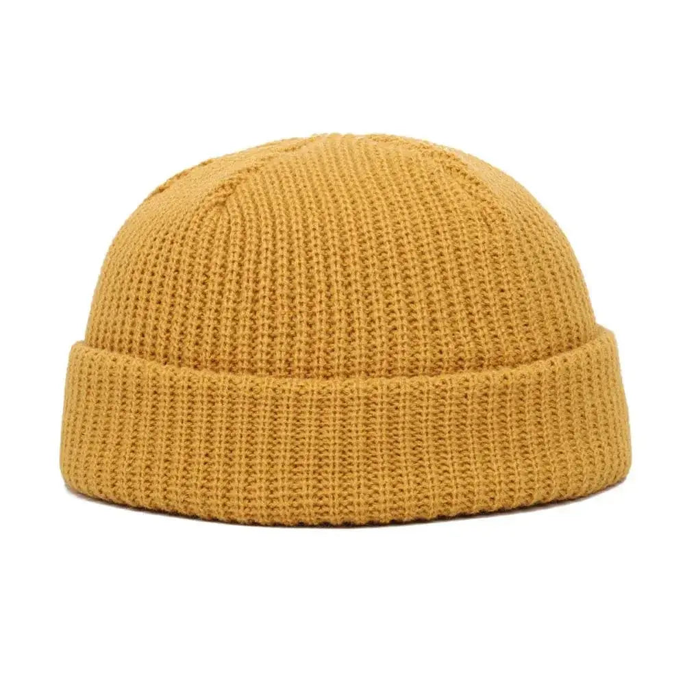 Winter Warm Beanies Casual Short Thread Hip Hop Hat Adult Men Female Wool Knitted Skull Cap Elastic Unisex - WOWihte