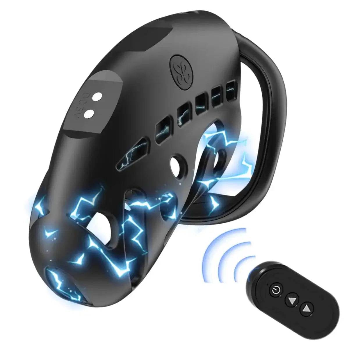 Wireless Remote Shock Chastity Cage - WOWihte