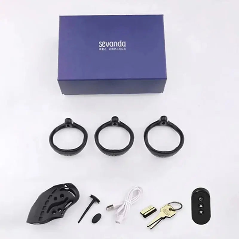 Wireless Remote Shock Chastity Cage - WOWihte
