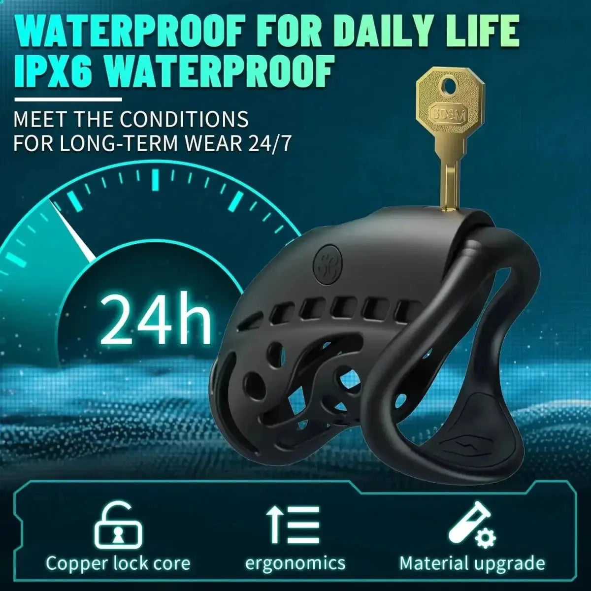 Wireless Remote Shock Chastity Cage - WOWihte