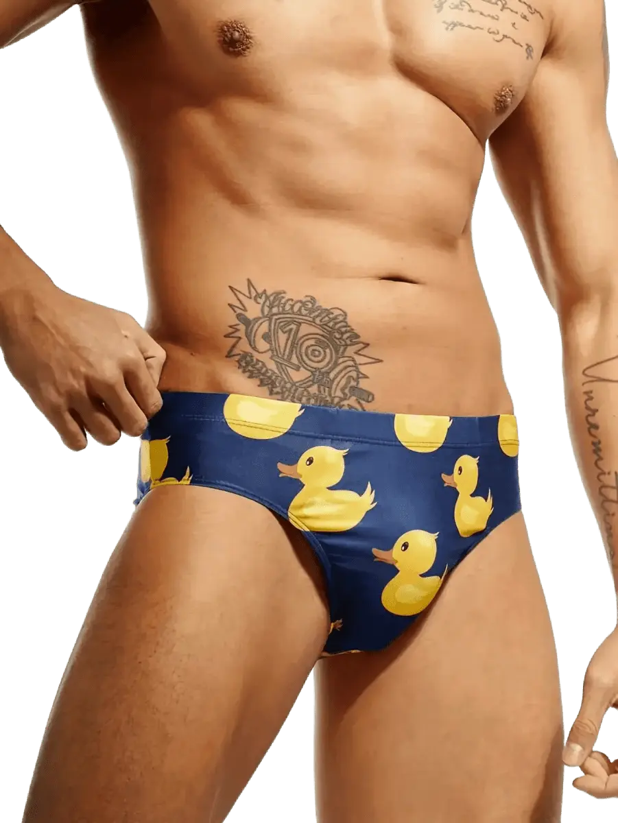 Yellow Duck Quick - Dry Swim Briefs - WOWihte