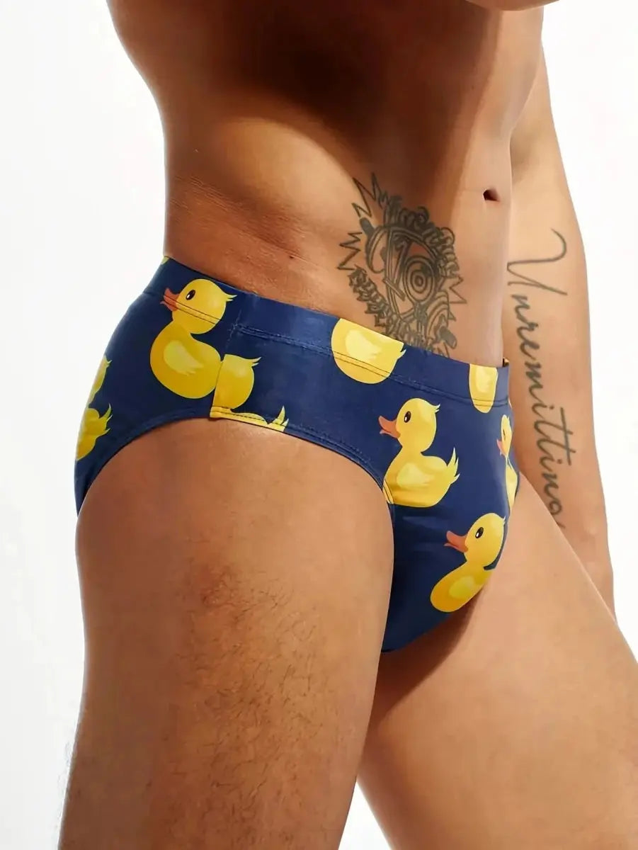 Yellow Duck Quick - Dry Swim Briefs - WOWihte