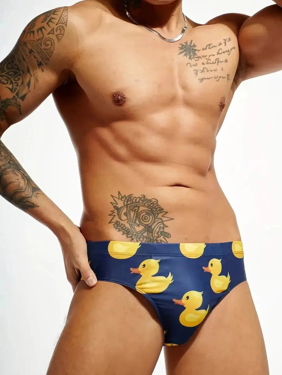 Yellow Duck Quick - Dry Swim Briefs - WOWihte