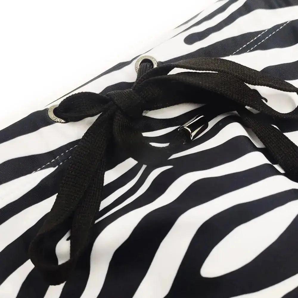 Zebra Print Swim Briefs - WOWihte