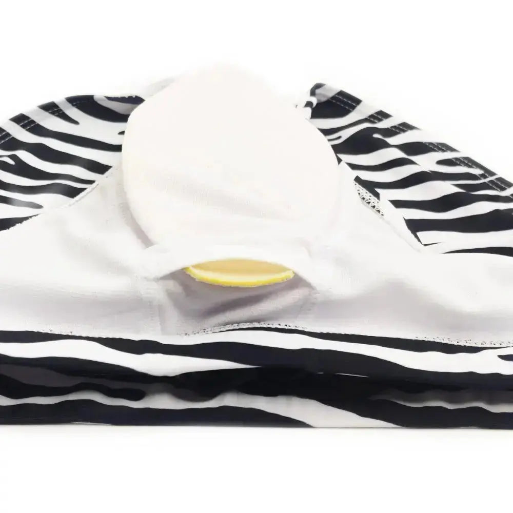 Zebra Print Swim Briefs - WOWihte