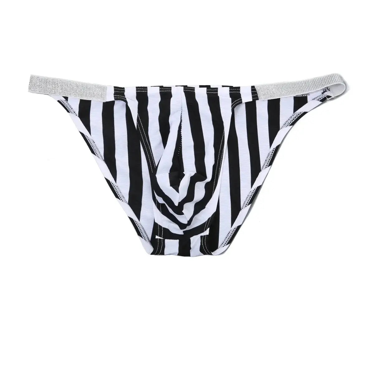 Zebra Stripe Beach Bikini Briefs - WOWihte